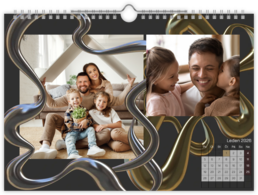 Fotokalendář nástěnný na šířku - 3D Metalický 