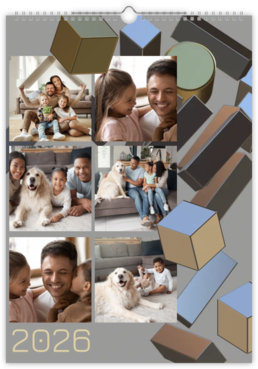 Fotokalendář exklusiv na výšku - 3D Metalický