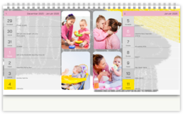 Stolní fotokalendář s vlastními jmény - Rádius