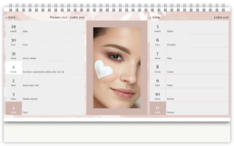 Stolní fotokalendář s vlastními jmény - Beauty