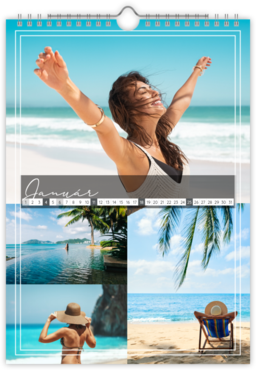 Fotokalendar nástenný mesačný na výšku z fotiek - Holiday