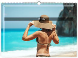 Fotokalendár exkluzív nástenný mesačný na šírku - Holiday