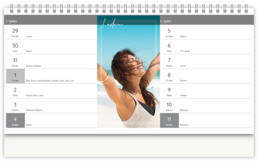 Stolní fotokalendář s vlastními jmény - Holiday