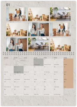 Nástenný plánovací fotokalendar - Home