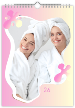 Fotokalendar nástenný mesačný na výšku z fotiek - Gradient