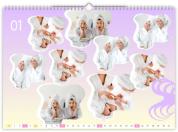 Fotokalendár exkluzív nástenný mesačný na šírku - Gradient