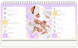 Stolní fotokalendář s vlastními jmény - Gradient