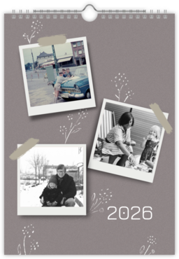 Fotokalendar nástenný mesačný na výšku z fotiek - Analog