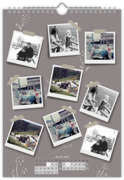 Fotokalendar nástenný mesačný na výšku z fotiek - Analog