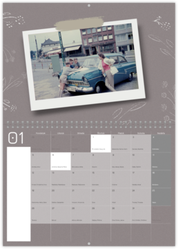 Nástenný plánovací fotokalendar - Analog