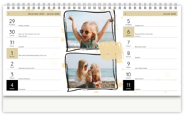 Stolní fotokalendář s vlastními jmény - Ceruzka