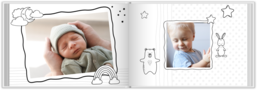 Fotolibro orizzontale con copertina rigida e carta di qualità - Baby B&W