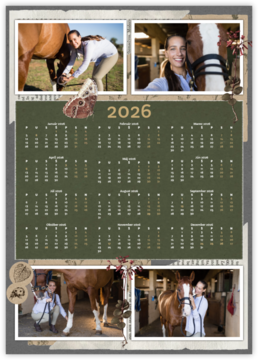 Roční fotokalendář jako plakát - Scrapbook dark