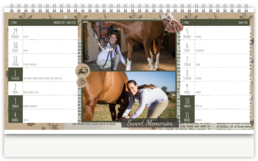 Stolní fotokalendář s vlastními jmény - Scrapbook dark