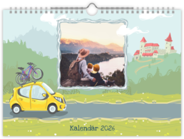 Fotokalendár nástenný mesačný na šírku - Dovolenka