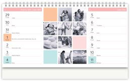 Stolní fotokalendář s vlastními jmény - Harmonie