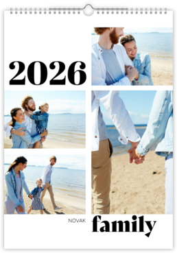 Fotokalendar exkluzív na výšku - Typography