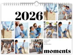 Fotokalendář nástěnný na šířku - Typography