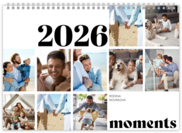 Nástěnný plánovací fotokalendář - Typography