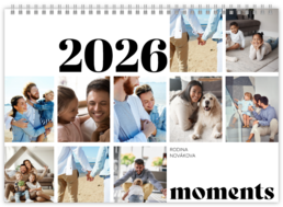 Nástenný plánovací fotokalendar - Typography 