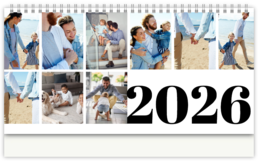 Stolní fotokalendář s vlastními jmény - Typography