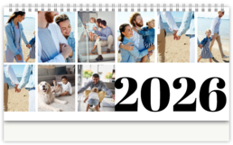 Stolní fotokalendář s vlastními jmény - Typography