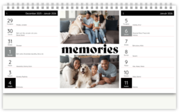 Stolní fotokalendář s vlastními jmény - Typography