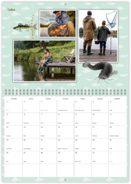 Nástěnný plánovací fotokalendář - Rybář
