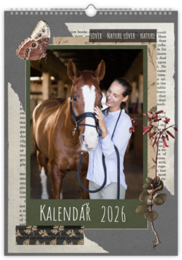 Fotokalendář exklusiv na výšku - Scrapbook dark