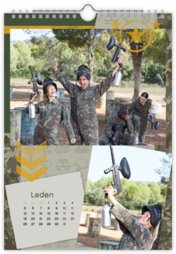 Fotokalendář nástěnný na výšku - Army