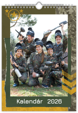 Fotokalendar nástenný mesačný na výšku z fotiek - Army