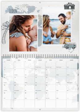 Nástěnný plánovací fotokalendář - Travel