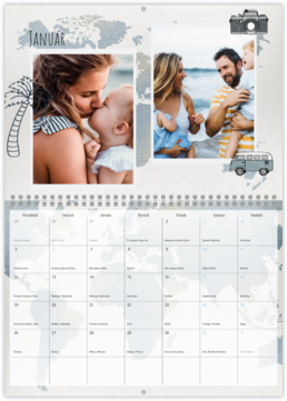 Nástenný plánovací fotokalendar - Travel