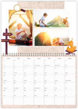 Nástěnný plánovací fotokalendář - Vrstevnice