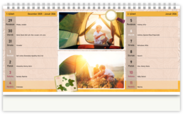 Stolní fotokalendář s vlastními jmény - Vrstevnice