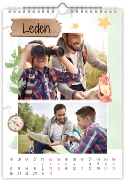 Fotokalendář nástěnný na výšku - Watercolor camping