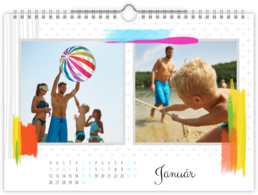 Fotokalendár nástenný mesačný na šírku - Bright Minimalist