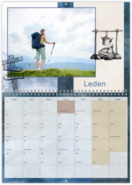 Nástenný plánovací fotokalendar - Camping B&W