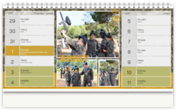 Stolní fotokalendář s vlastními jmény - Army 