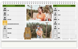 Stolní fotokalendář s vlastními jmény - Camping color