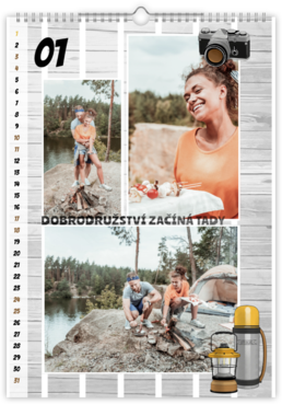 Fotokalendář exklusiv na výšku - Camping color