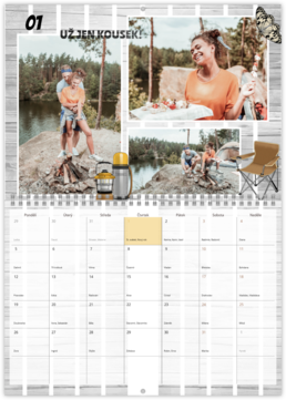 Nástenný plánovací fotokalendar - Camping color