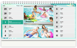 Stolní fotokalendář s vlastními jmény - Leto abstract