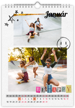 Fotokalendar nástenný mesačný na výšku z fotiek - Teenagers