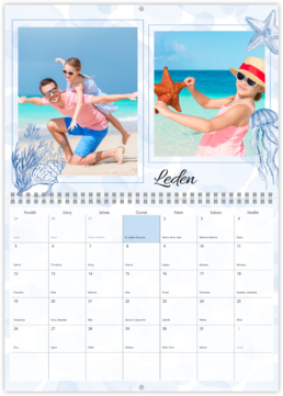 Nástenný plánovací fotokalendar - Monohrom Sea