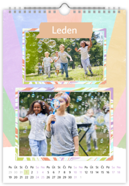 Fotokalendar nástenný mesačný na výšku z fotiek - Color Mosaik