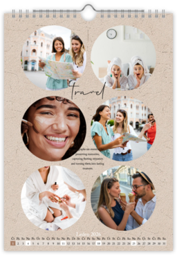 Fotokalendar nástenný mesačný na výšku z fotiek - Elegancia