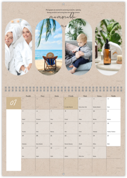 Nástenný plánovací fotokalendar - Elegancia