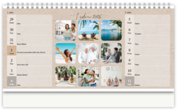 Stolní fotokalendář s vlastními jmény - Elegancia