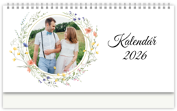 Stolní fotokalendář s vlastními jmény - Minimalist meadow